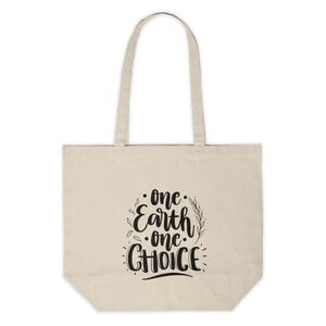One Earth, One Choice Eco-Friendly Custom Canvas Tote Bag